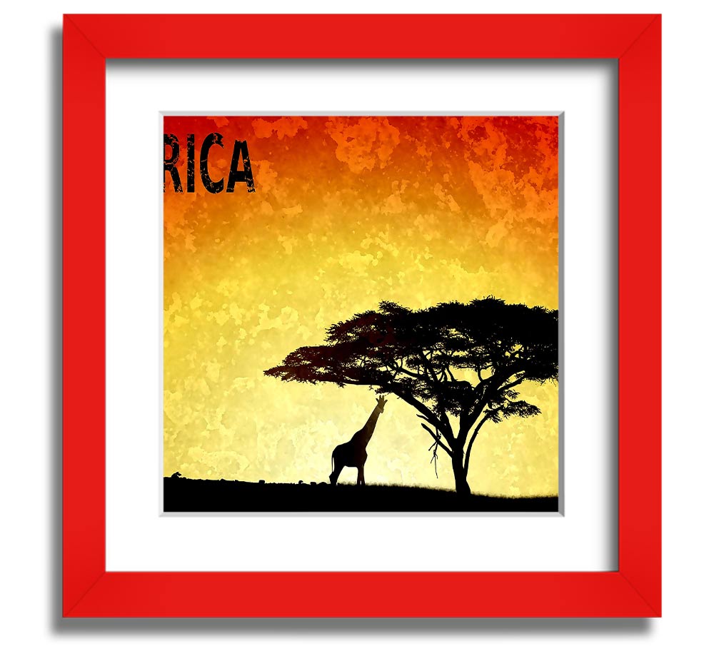 A beautifully framed print of African art, showcasing vibrant colors and intricate designs, ready to hang on the wall.