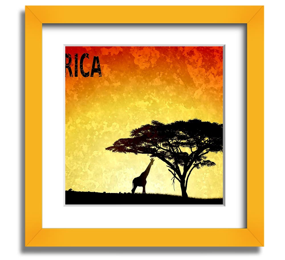 A beautifully framed print of African art, showcasing vibrant colors and intricate designs, ready to hang on the wall.