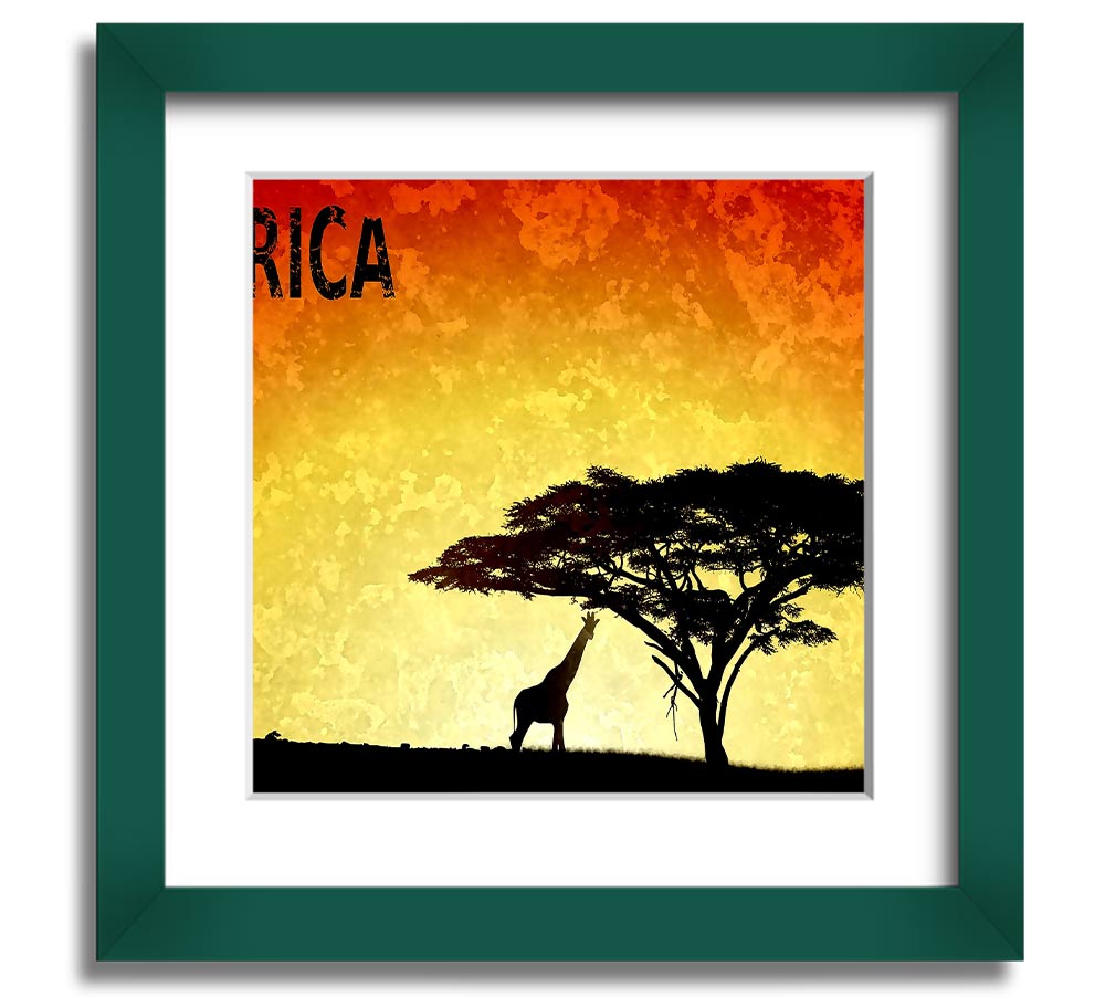 A beautifully framed print of African art, showcasing vibrant colors and intricate designs, ready to hang on the wall.