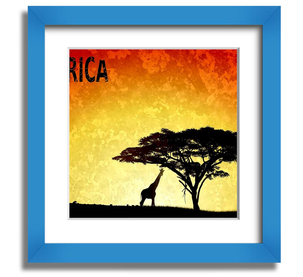 A beautifully framed print of African art, showcasing vibrant colors and intricate designs, ready to hang on the wall.