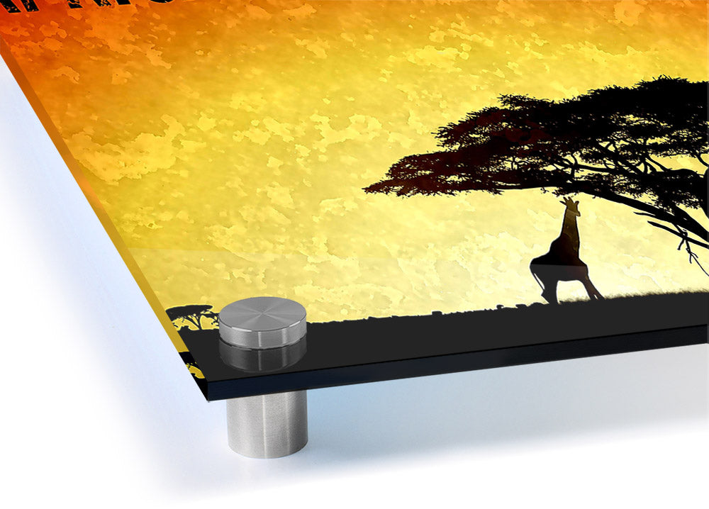 Vibrant Africa acrylic print on 5mm thick acrylic glass, showcasing the continent's beauty.