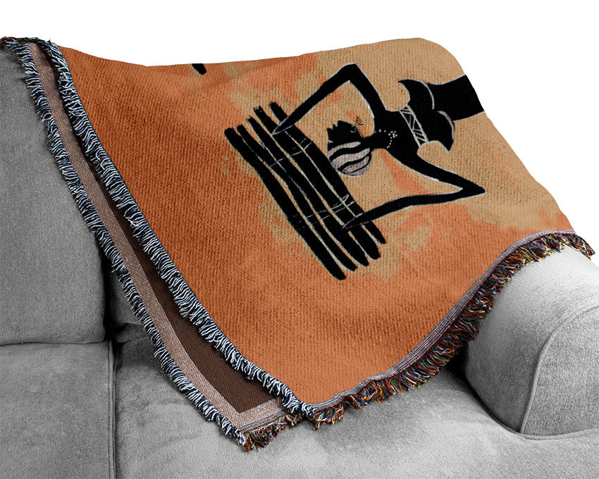 Luxurious African Collecting The Crops throw blanket made from 100% cotton, featuring a thermal weave for breathability and comfort.