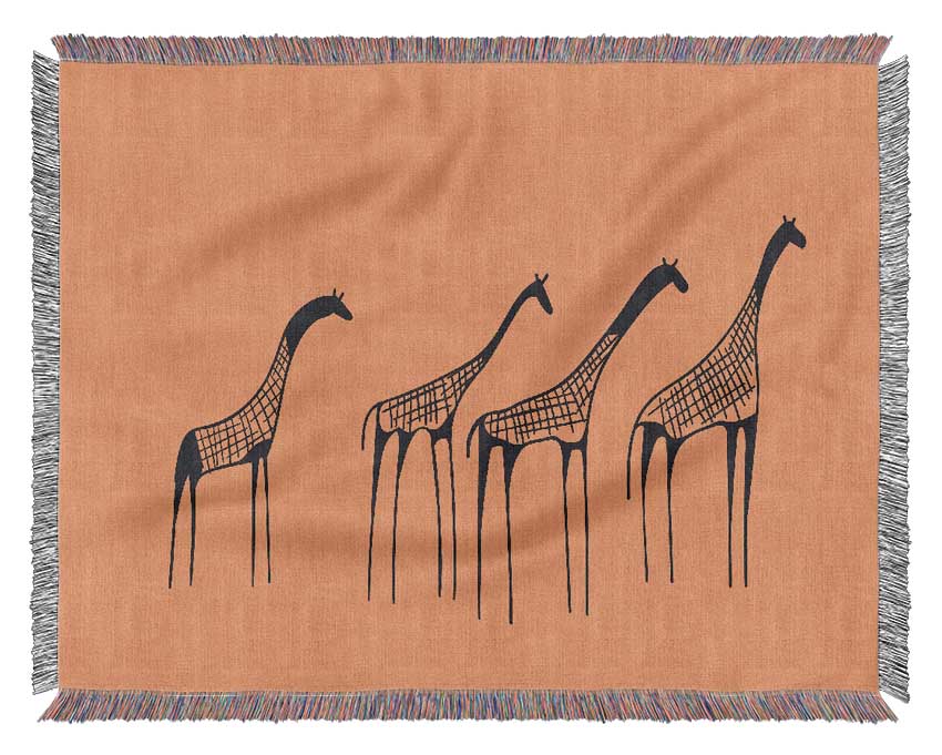 Luxurious African Giraffe throw blanket made from 100% cotton, featuring a thermal weave for breathability and comfort, perfect for home decor.