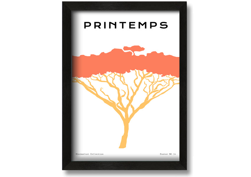 A beautifully framed print of the African Tree Orange, showcasing vibrant colors and intricate details, ready to hang.