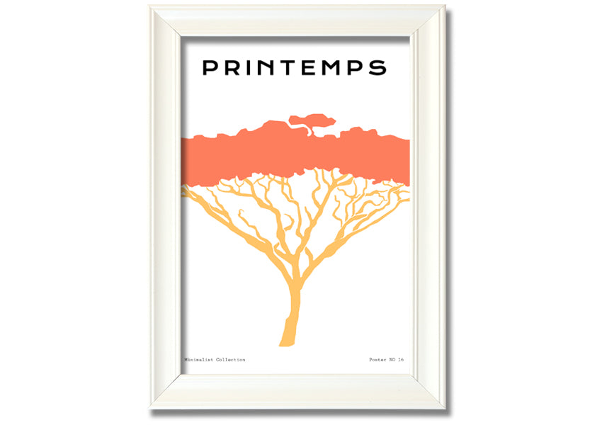 A beautifully framed print of the African Tree Orange, showcasing vibrant colors and intricate details, ready to hang.