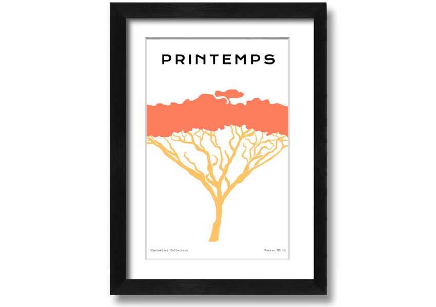 A beautifully framed print of the African Tree Orange, showcasing vibrant colors and intricate details, ready to hang.