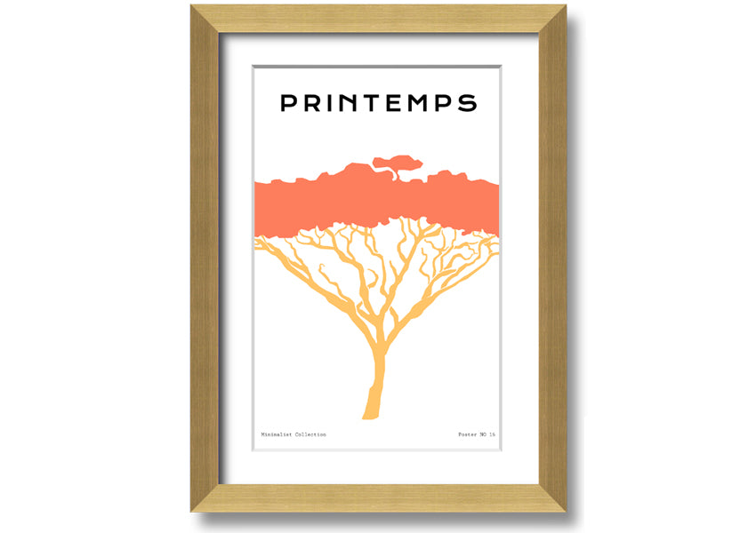 A beautifully framed print of the African Tree Orange, showcasing vibrant colors and intricate details, ready to hang.