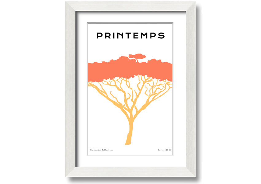 A beautifully framed print of the African Tree Orange, showcasing vibrant colors and intricate details, ready to hang.