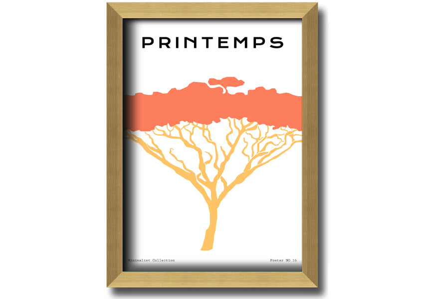 A beautifully framed print of the African Tree Orange, showcasing vibrant colors and intricate details, ready to hang.