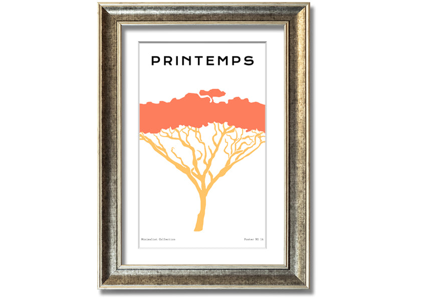 A beautifully framed print of the African Tree Orange, showcasing vibrant colors and intricate details, ready to hang.