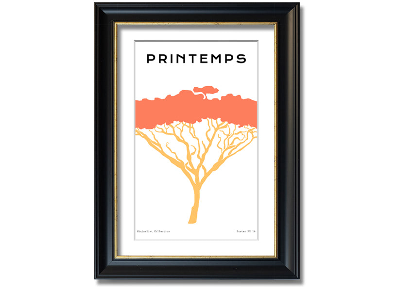 A beautifully framed print of the African Tree Orange, showcasing vibrant colors and intricate details, ready to hang.