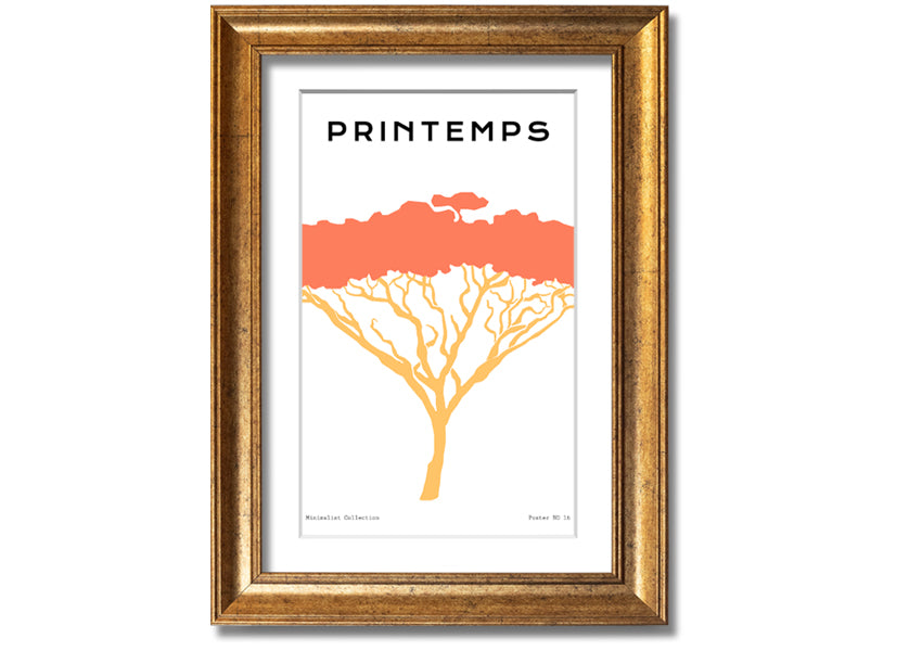 A beautifully framed print of the African Tree Orange, showcasing vibrant colors and intricate details, ready to hang.