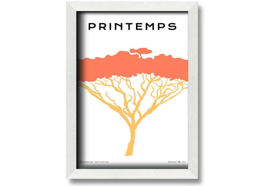 A beautifully framed print of the African Tree Orange, showcasing vibrant colors and intricate details, ready to hang.