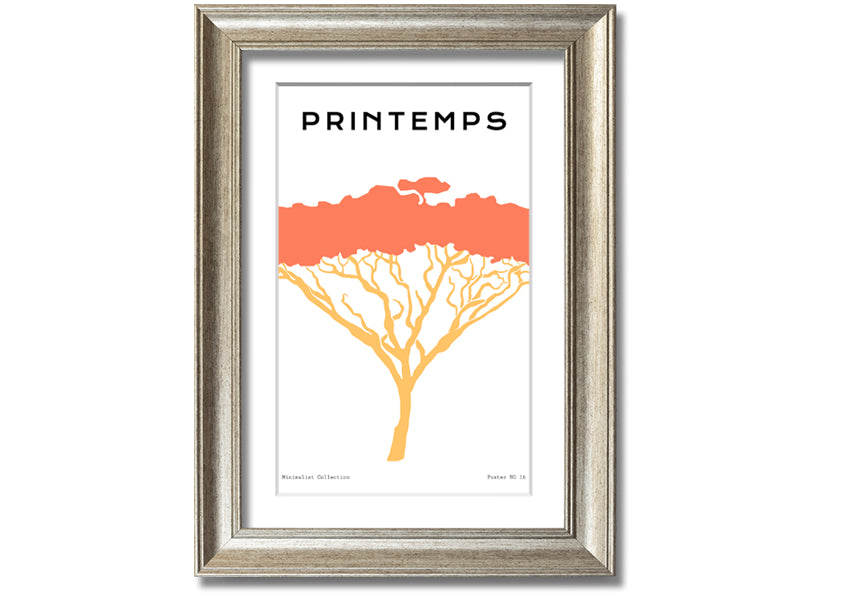 A beautifully framed print of the African Tree Orange, showcasing vibrant colors and intricate details, ready to hang.