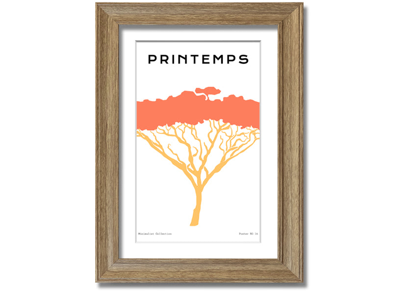 A beautifully framed print of the African Tree Orange, showcasing vibrant colors and intricate details, ready to hang.