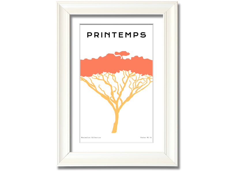 A beautifully framed print of the African Tree Orange, showcasing vibrant colors and intricate details, ready to hang.