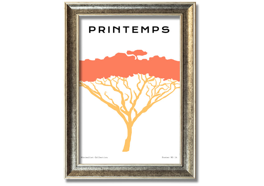 A beautifully framed print of the African Tree Orange, showcasing vibrant colors and intricate details, ready to hang.