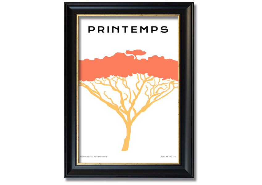 A beautifully framed print of the African Tree Orange, showcasing vibrant colors and intricate details, ready to hang.