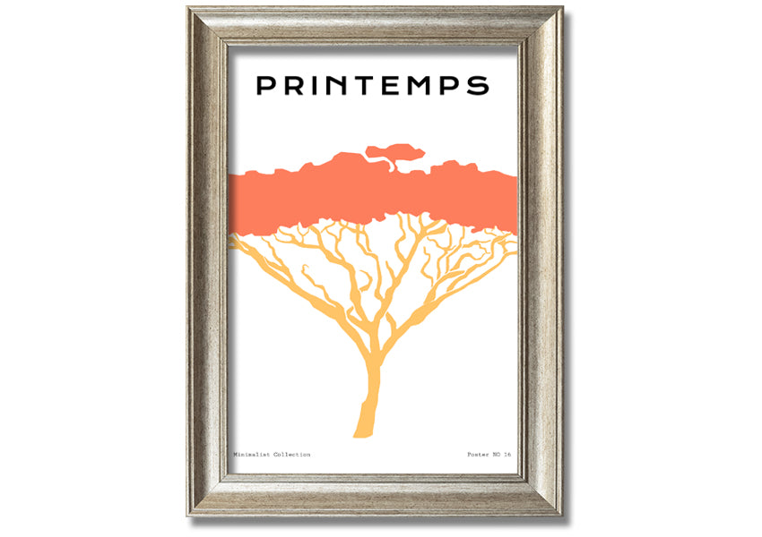 A beautifully framed print of the African Tree Orange, showcasing vibrant colors and intricate details, ready to hang.