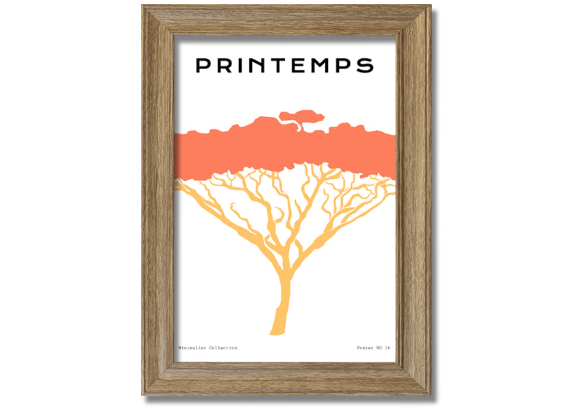 A beautifully framed print of the African Tree Orange, showcasing vibrant colors and intricate details, ready to hang.