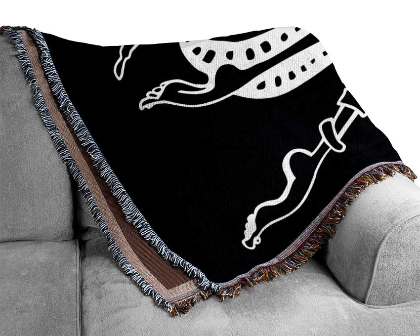 African Tribal Art 17 throw blanket made from 100% cotton, featuring a luxurious thermal weave design, perfect for enhancing home decor.