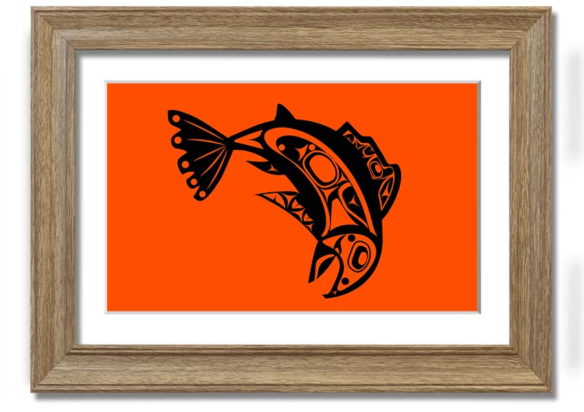 Framed print of African Tribal Art 18 showcasing vibrant colors and intricate designs, available in multiple frame colors.