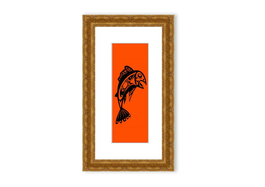 Framed print of African Tribal Art 18 featuring vibrant tribal designs, available in various frame colors.