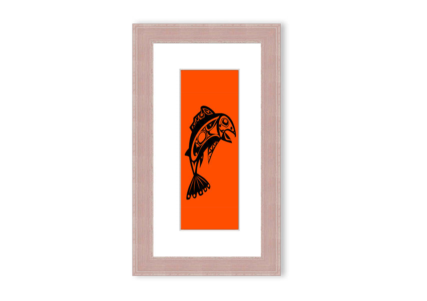 Framed print of African Tribal Art 18 featuring vibrant tribal designs, available in various frame colors.