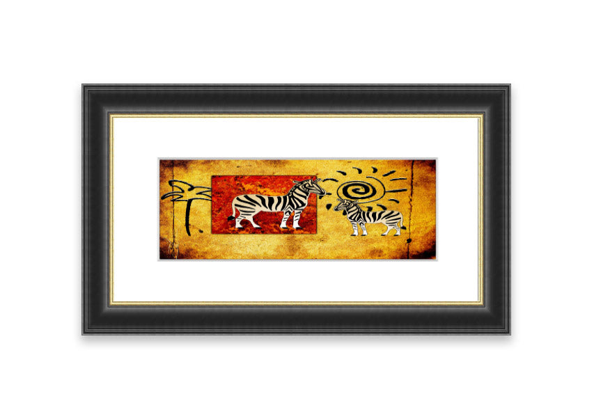 Framed print of African Tribal Art 22, showcasing intricate designs and vibrant colors, ready to hang.