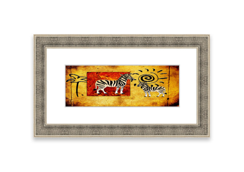 Framed print of African Tribal Art 22, showcasing intricate designs and vibrant colors, ready to hang.