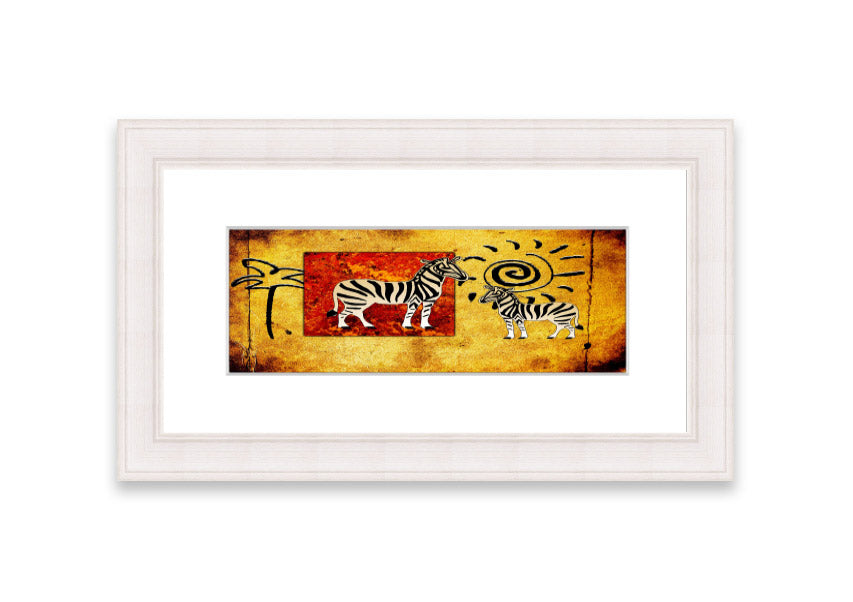 Framed print of African Tribal Art 22, showcasing intricate designs and vibrant colors, ready to hang.