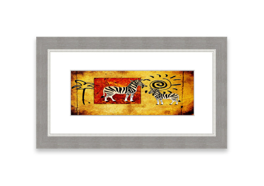 Framed print of African Tribal Art 22, showcasing intricate designs and vibrant colors, ready to hang.