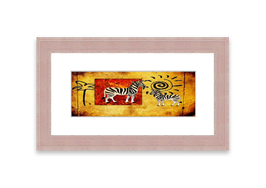 Framed print of African Tribal Art 22, showcasing intricate designs and vibrant colors, ready to hang.