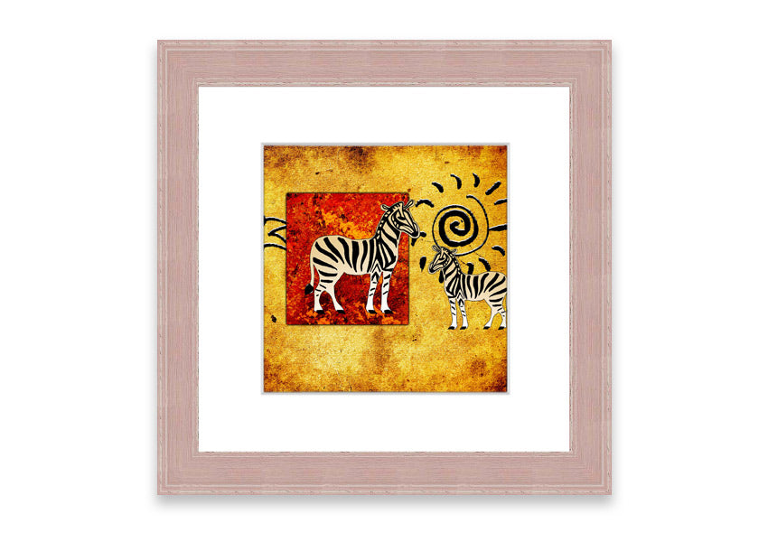 Framed print of African Tribal Art 22, showcasing intricate designs and vibrant colors, ready to hang.