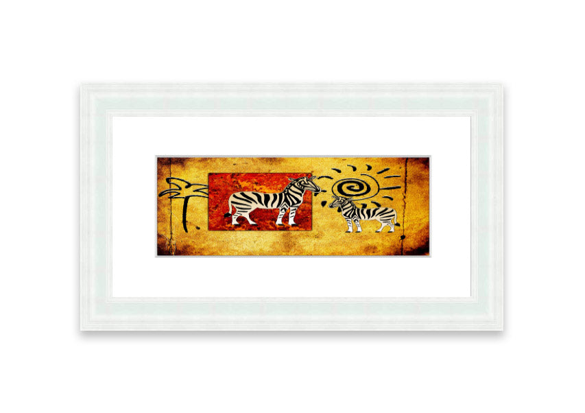 Framed print of African Tribal Art 22, showcasing intricate designs and vibrant colors, ready to hang.