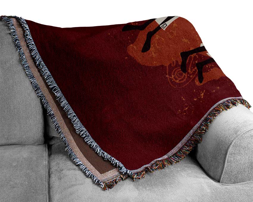 African Tribal Art 25 throw blanket made from 100% cotton with intricate tribal patterns and a luxurious finish, perfect for home decor.