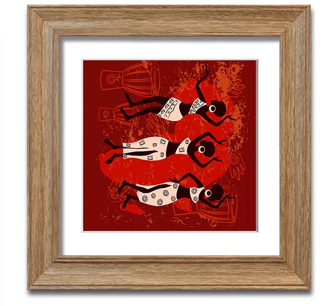 African Tribal Art 25 Square Framed Print showcasing vibrant tribal designs in a stylish frame.