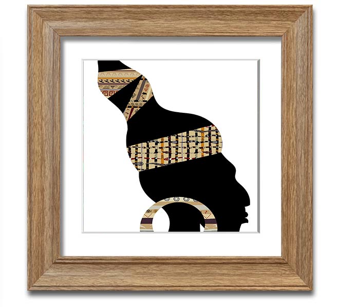 African Tribal Art 26 square framed print showcasing intricate designs and vibrant colors, ready to hang.