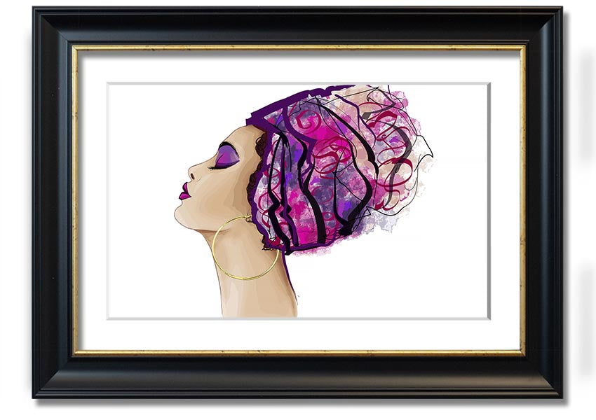 Framed print of African Tribal Art 30, showcasing intricate designs and vibrant colors, ready to hang.