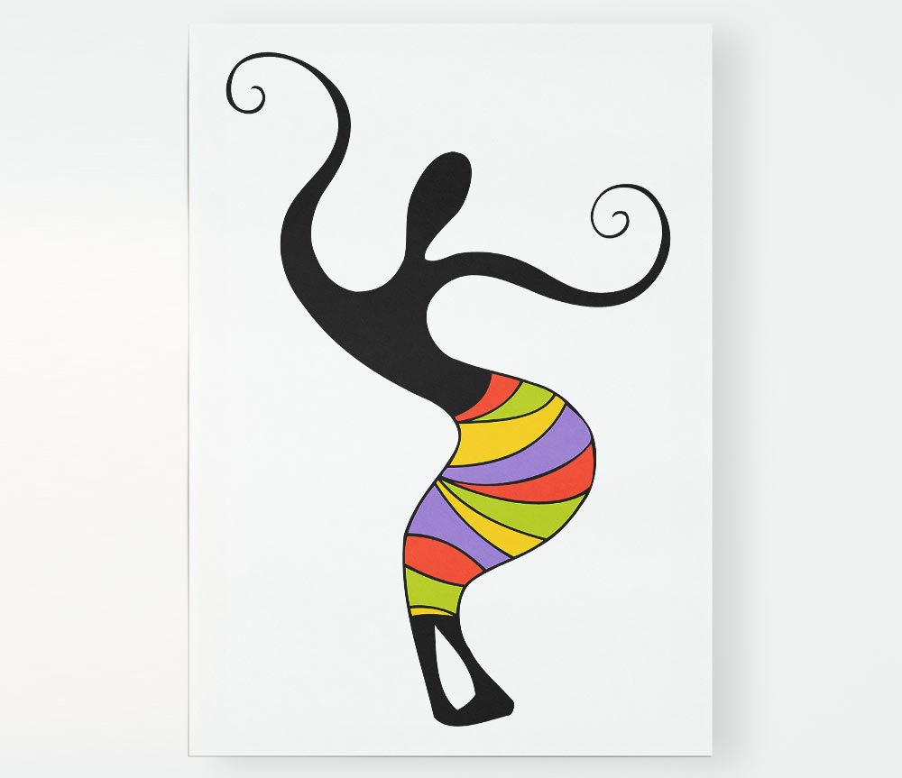 A vibrant canvas poster depicting African tribal celebrations with colorful patterns and designs.