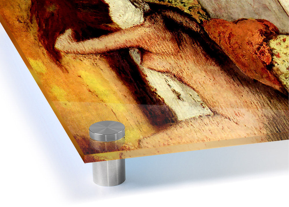 Acrylic print of After Bathing #2 by Degas, showcasing vibrant colors and intricate details on 5mm thick acrylic glass.