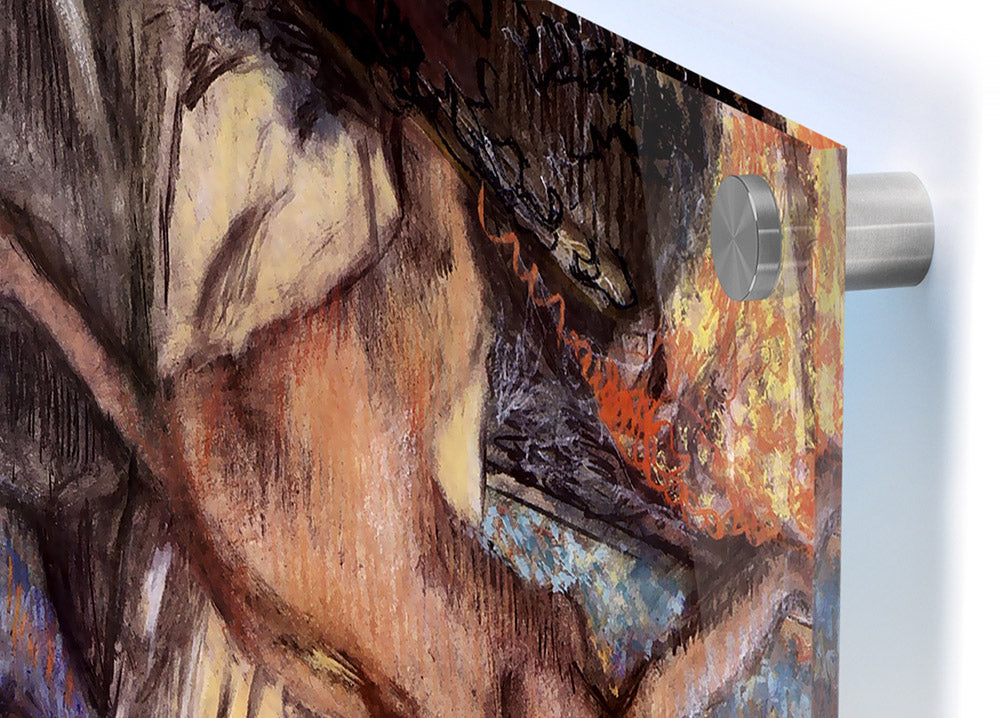 Acrylic print of After Bathing #3 by Degas, showcasing vibrant colors and intricate details on 5mm thick acrylic glass.