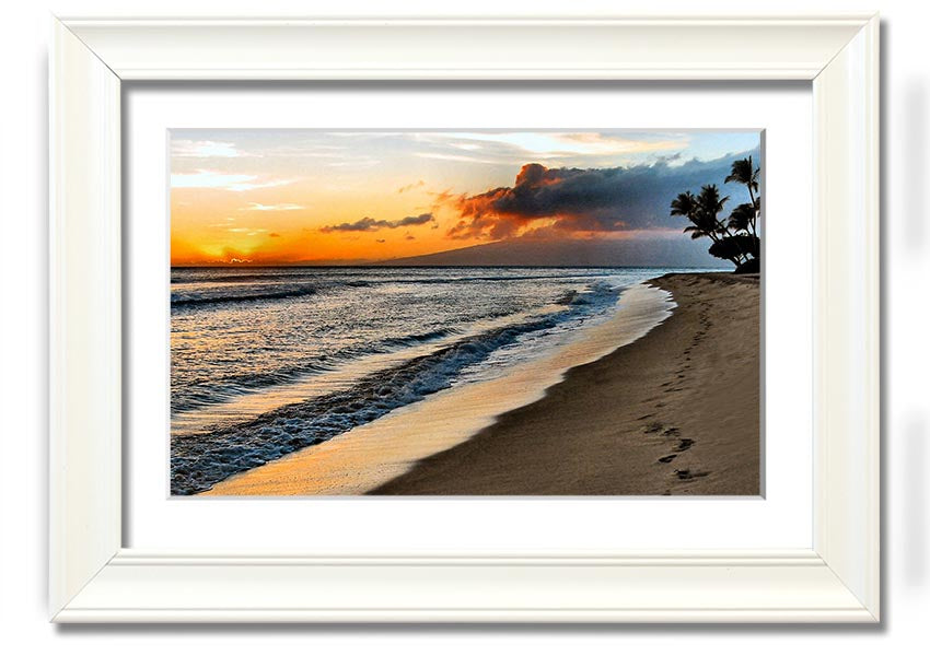 Framed print titled 'After The Storm', showcasing serene post-storm scenery, available in various frame colors.