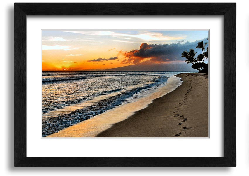 Framed print titled 'After The Storm', showcasing serene post-storm scenery, available in various frame colors.