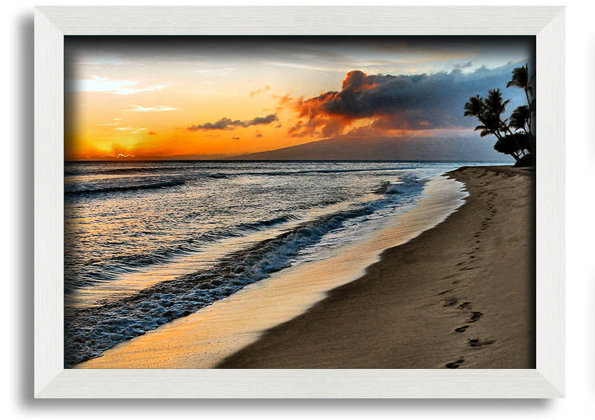 Framed print titled 'After The Storm', showcasing serene post-storm scenery, available in various frame colors.