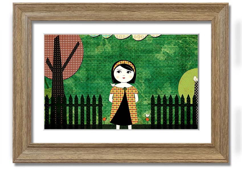 Afternoon Stroll framed print showcasing serene landscape, elegantly framed in multiple colour options.