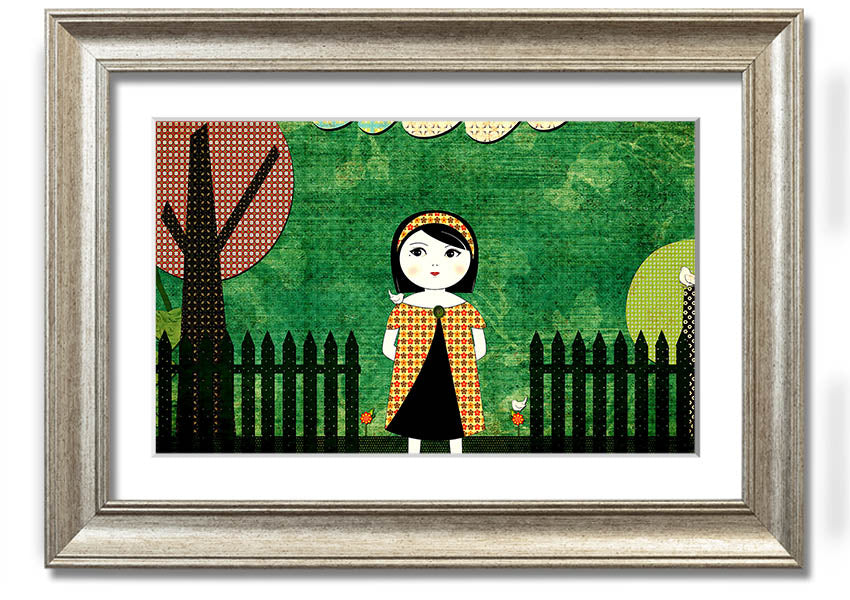 Afternoon Stroll framed print showcasing serene landscape, elegantly framed in multiple colour options.