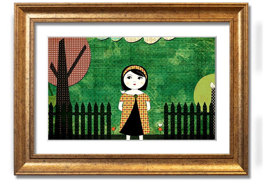 Afternoon Stroll framed print showcasing serene landscape, elegantly framed in multiple colour options.