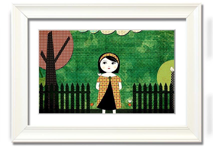 Afternoon Stroll framed print showcasing serene landscape, elegantly framed in multiple colour options.