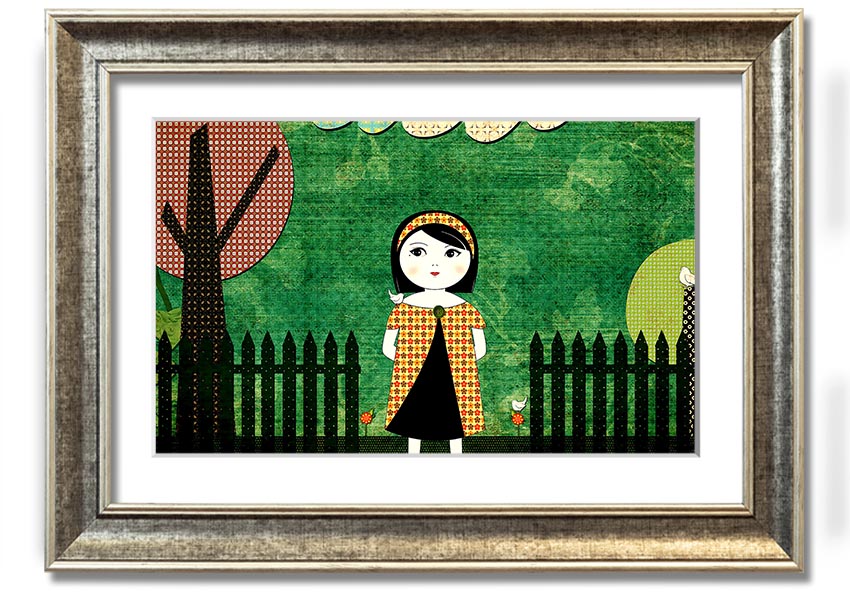 Afternoon Stroll framed print showcasing serene landscape, elegantly framed in multiple colour options.